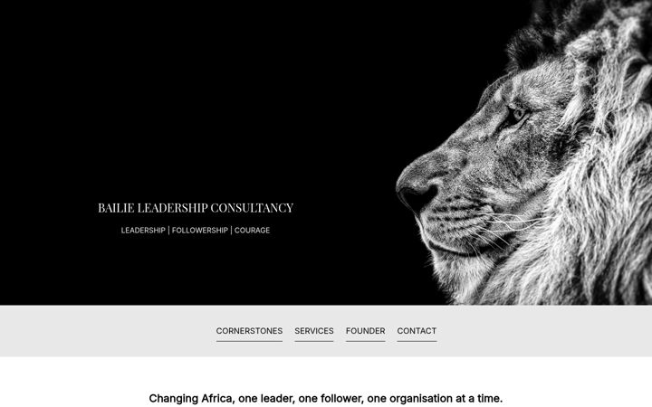 Screenshot of bailieleadership.com
