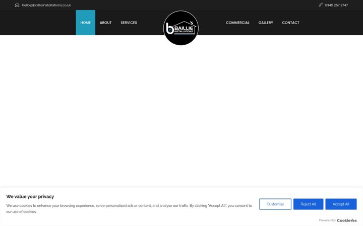Screenshot of baillieinstallations.co.uk