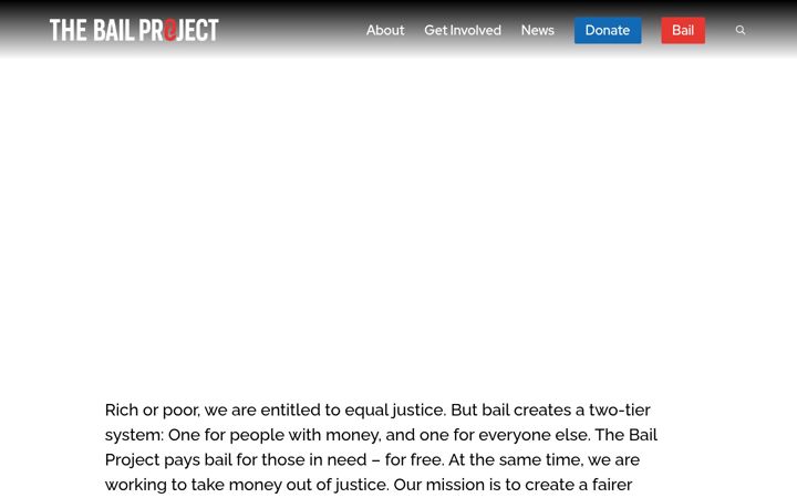 Screenshot of bailproject.org
