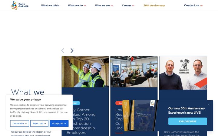 Screenshot ta' bailygarner.co.uk