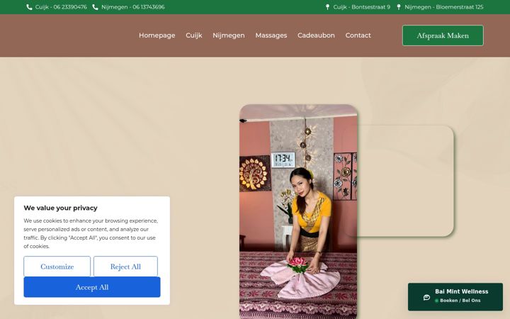 Screenshot of baimint-wellness.nl