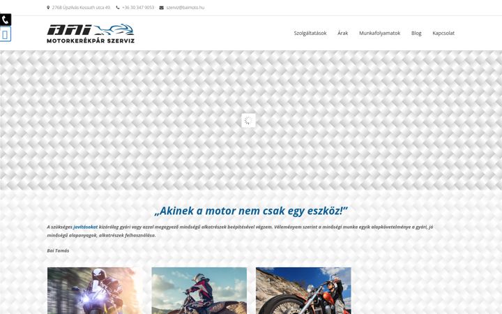 Screenshot of baimoto.hu