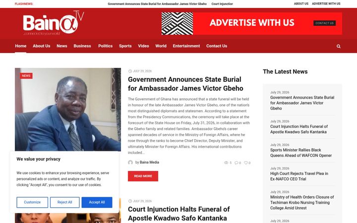Screenshot of bainamultimedia.com