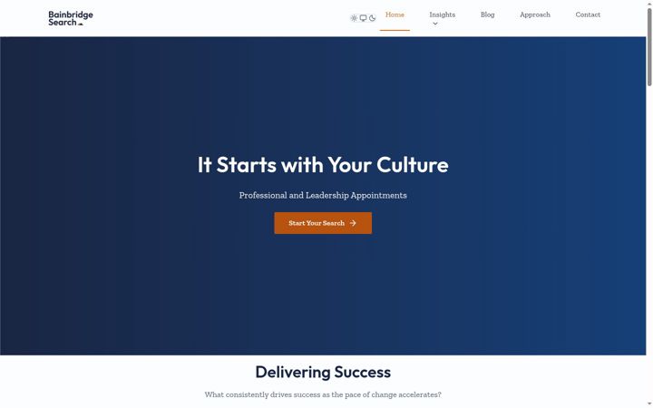 Screenshot of bainbridgesearch.com