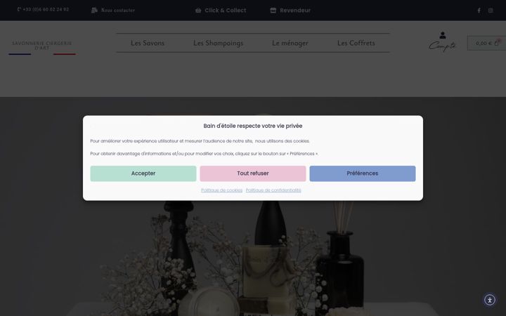 Screenshot of baindetoile.fr