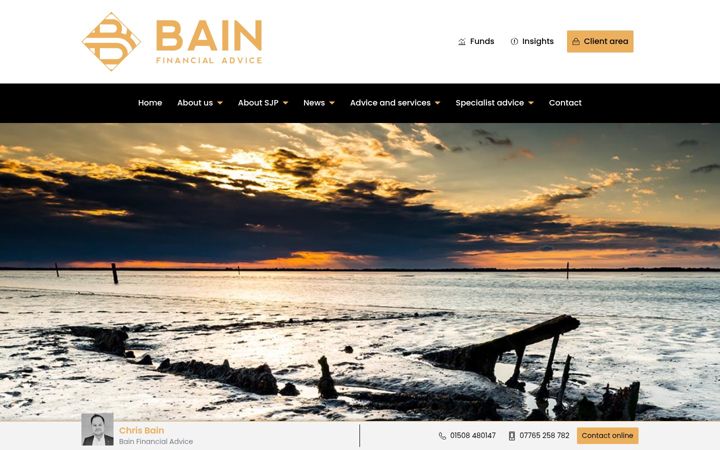 Screenshot of bainfa.co.uk