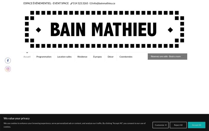 Screenshot of bainmathieu.ca