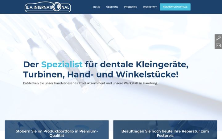 Screenshot of bainternational.de