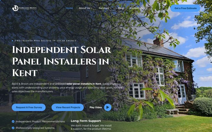 Screenshot of bairdandbrownltd.co.uk