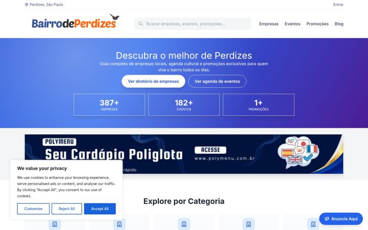 Screenshot of bairrodeperdizes.com.br