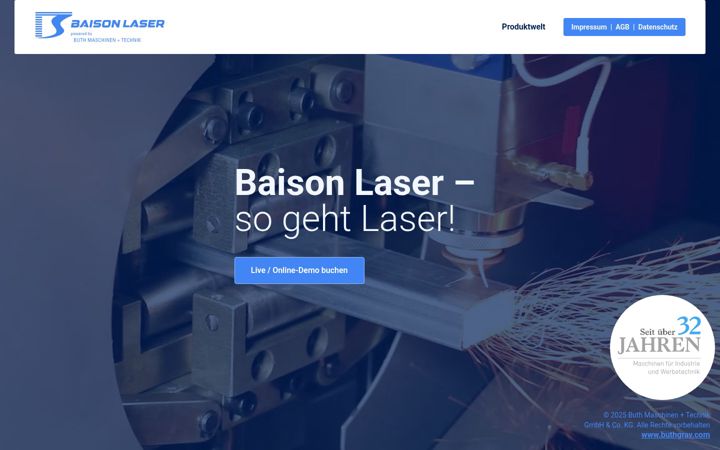Screenshot of baisonlaser.de