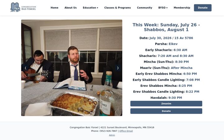 Screenshot of baisyisroel.org
