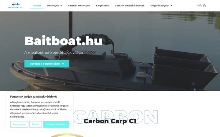 Screenshot of baitboat.hu
