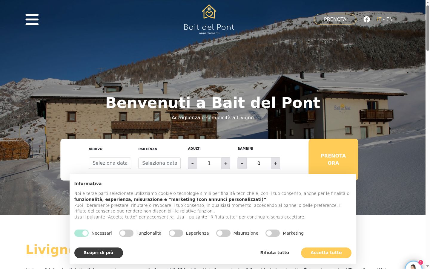 Screenshot tal-banner tal-kunsens muri qabel kwalunkwe interazzjoni