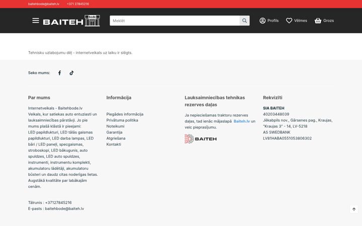 Screenshot of baitehbode.lv