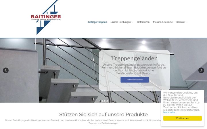 Screenshot of baitinger-treppen.de