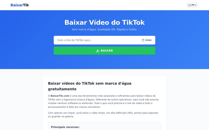 Screenshot of baixartik.com