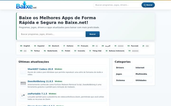 Screenshot of baixe.net