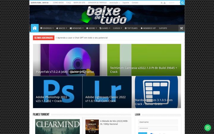 Screenshot of baixedetudo.net.br