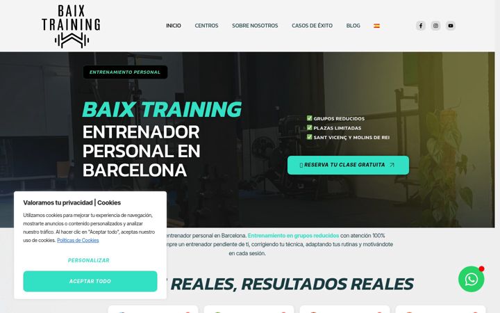 Screenshot of baixtraining.es