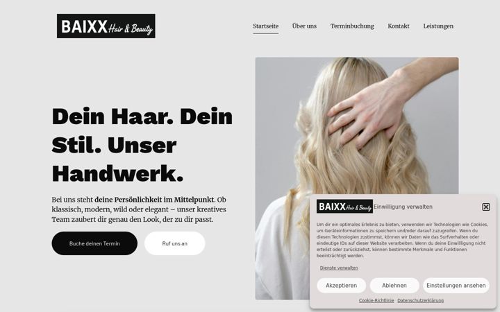 Screenshot of baixx-hairandbeauty.de