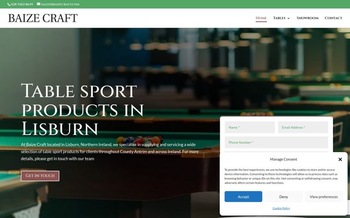 Screenshot of baizecraft.com