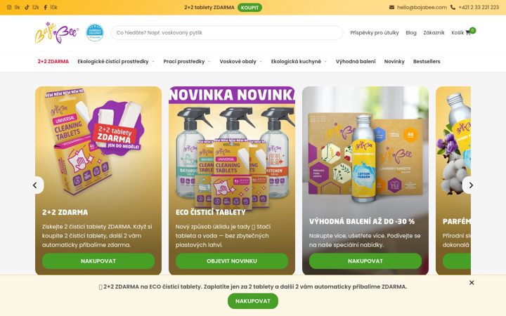 Screenshot of bajabee.cz