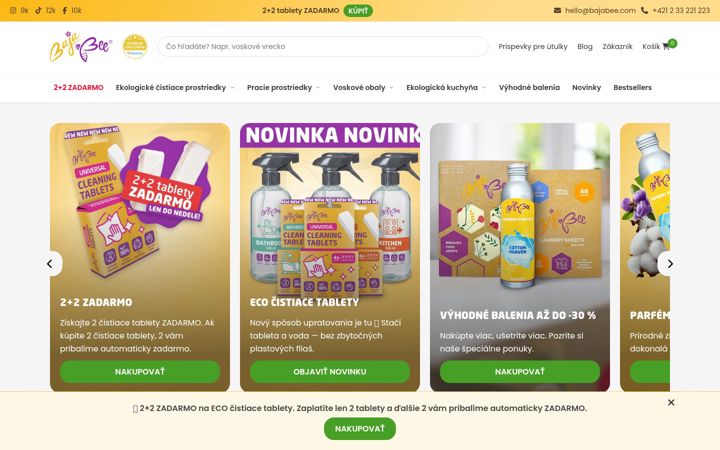 Snimka zaslona za bajabee.sk