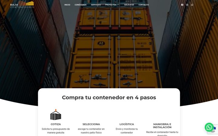 Screenshot of bajacontenedores.com