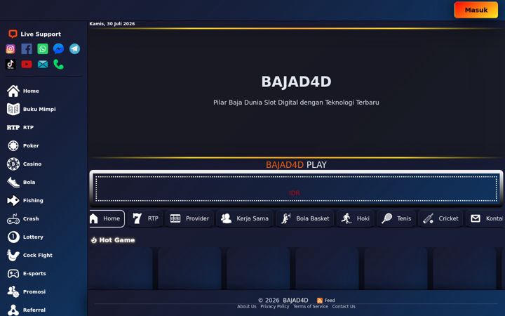 Screenshot of bajad4d.org