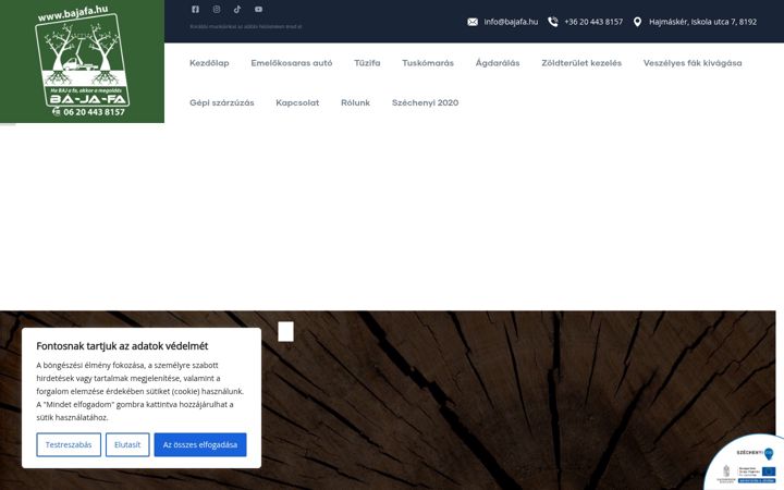 Screenshot of bajafa.hu