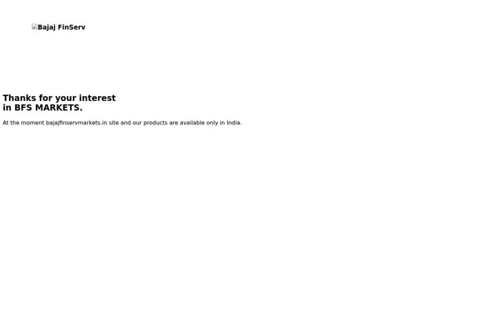 Screenshot of bajajfinservmarkets.in