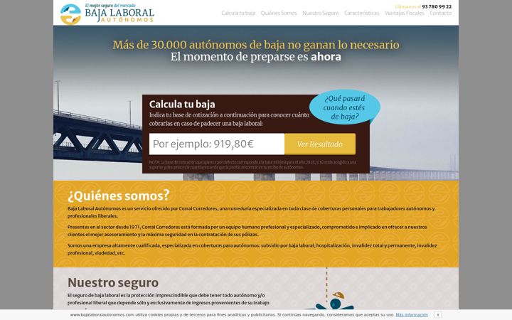 Screenshot of bajalaboralautonomos.com