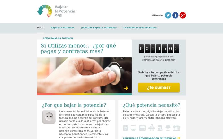 Screenshot of bajatelapotencia.org