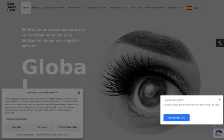 Екранна снимка на bajavisionroca.es