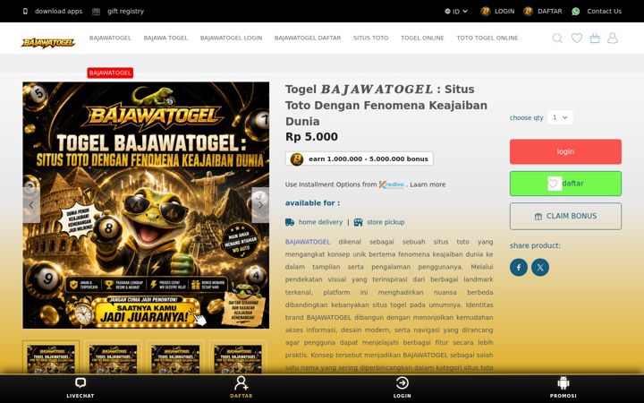 Snímek obrazovky bajawatogel.co.uk