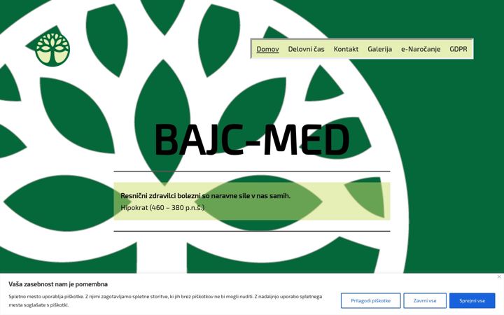 Screenshot of bajc-med.si