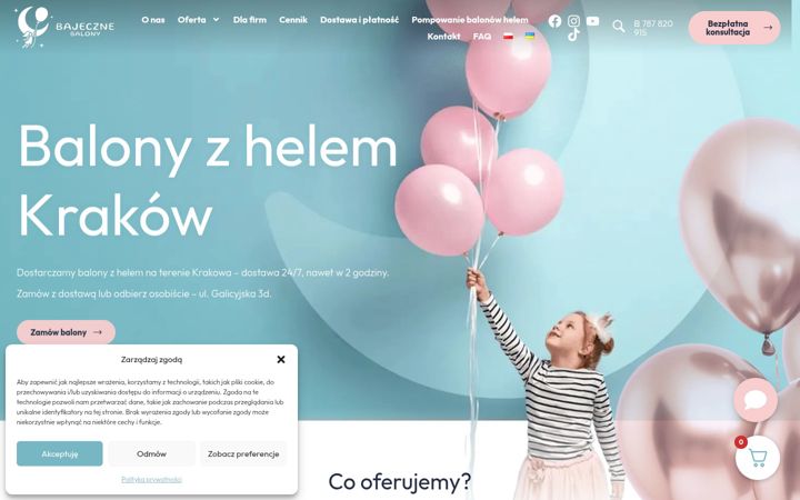 Screenshot of bajecznebalony.pl