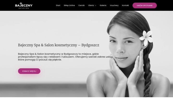 Képernyőkép: bajecznyspa.pl