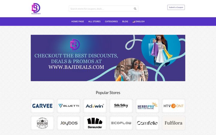 Screenshot of bajideals.com