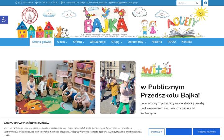 Screenshot of bajkakrotoszyn.pl