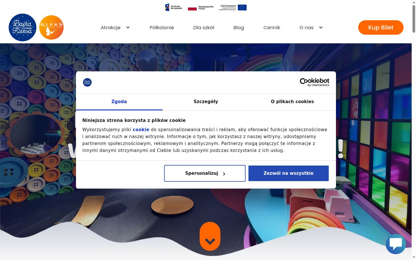 Snimka zaslona bannera za privolu prikazanog prije bilo kakve interakcije