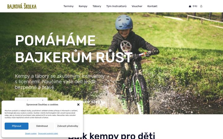 Screenshot ta' bajkovaskolka.cz