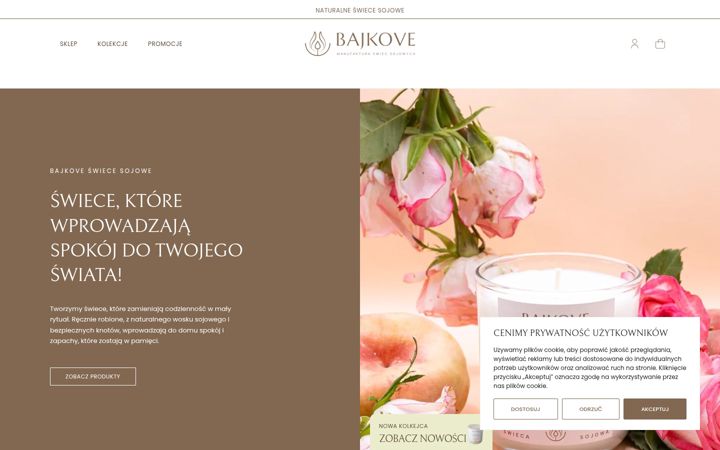 Screenshot of bajkoveswiecesojowe.pl