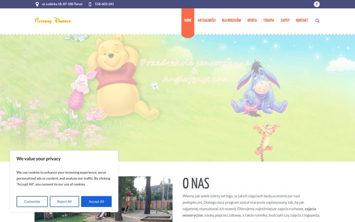 Screenshot of bajkowydworek.eu