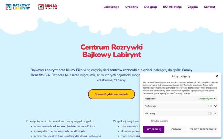Screenshot di bajkowylabirynt.pl