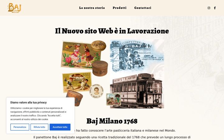 Screenshot of bajmilano.com