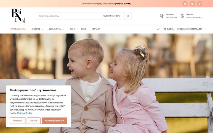 Screenshot of bajnaj.pl