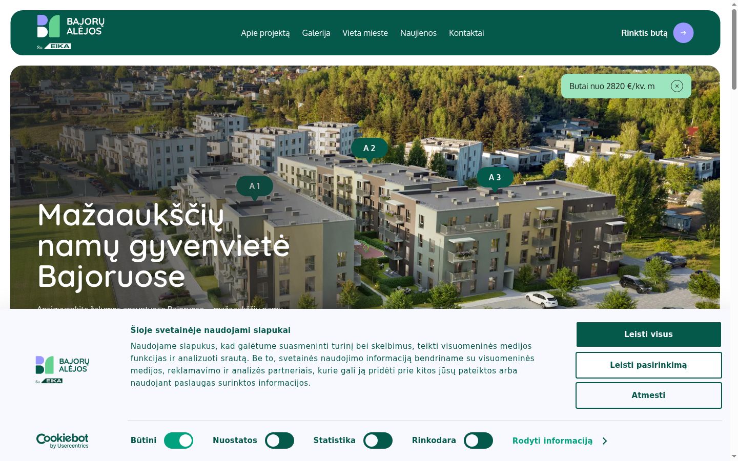 Ekraanipilt nõusolekubännerist, mida näidati enne mis tahes suhtlust