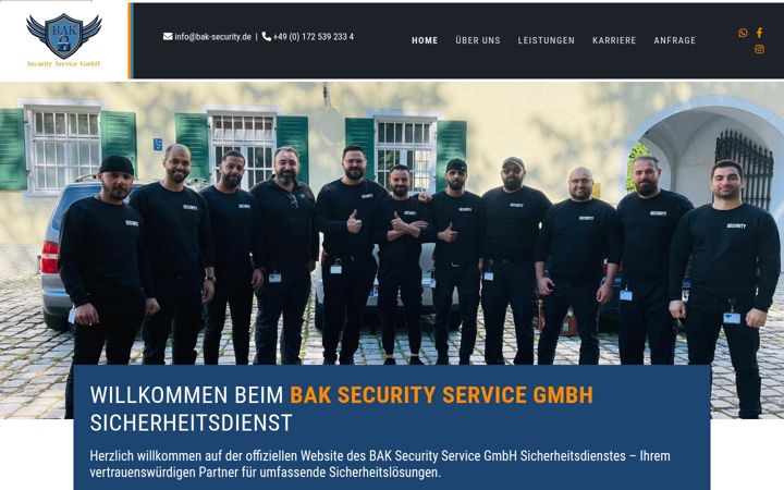 Екранна снимка на bak-security.de